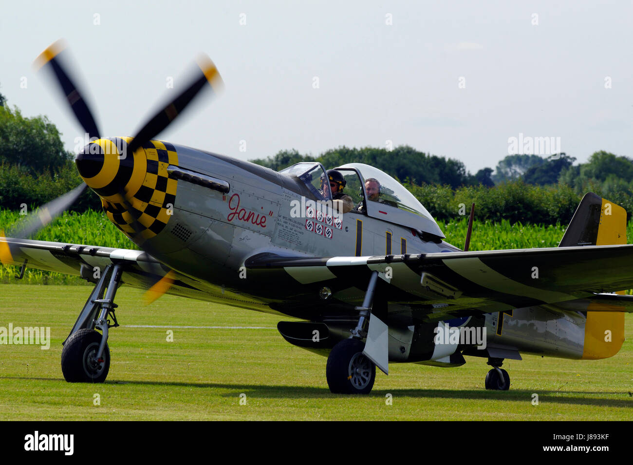 P51D, Mustang 4511518, `Janie` GCLNV, at East Kirkby, GCLNV Stock